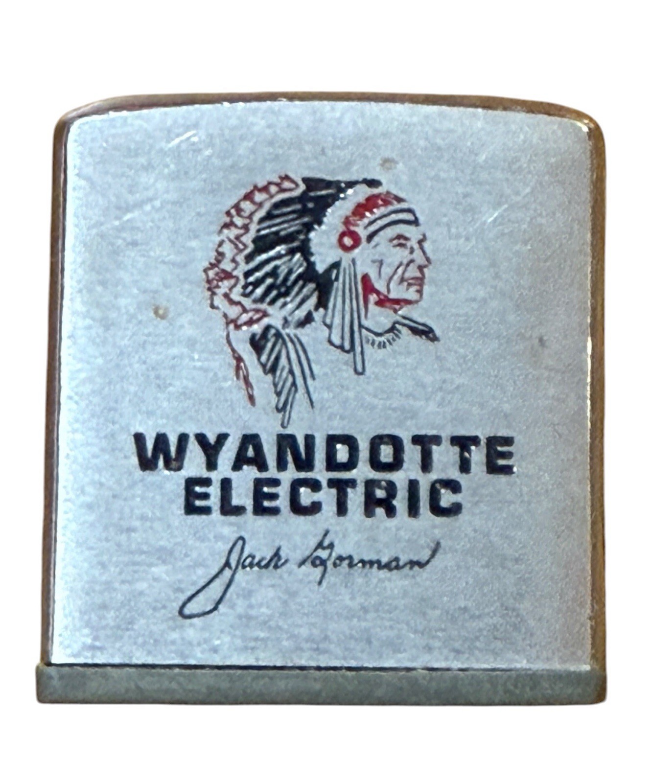 VTG Wyandotte Electric Jack Norman Advertising Zippo Metal Tape Measure Cheif