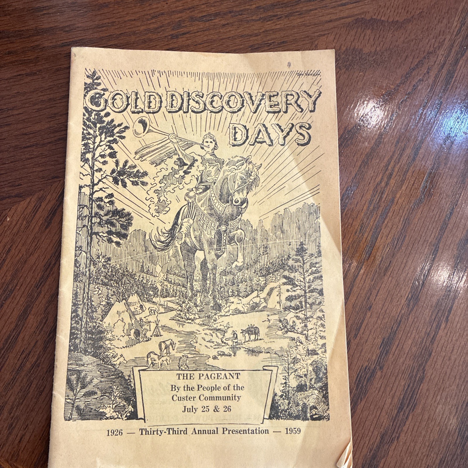 Vintage Custer SD 1959 Annual Gold Discovery Days Pageant Program 12 pages 