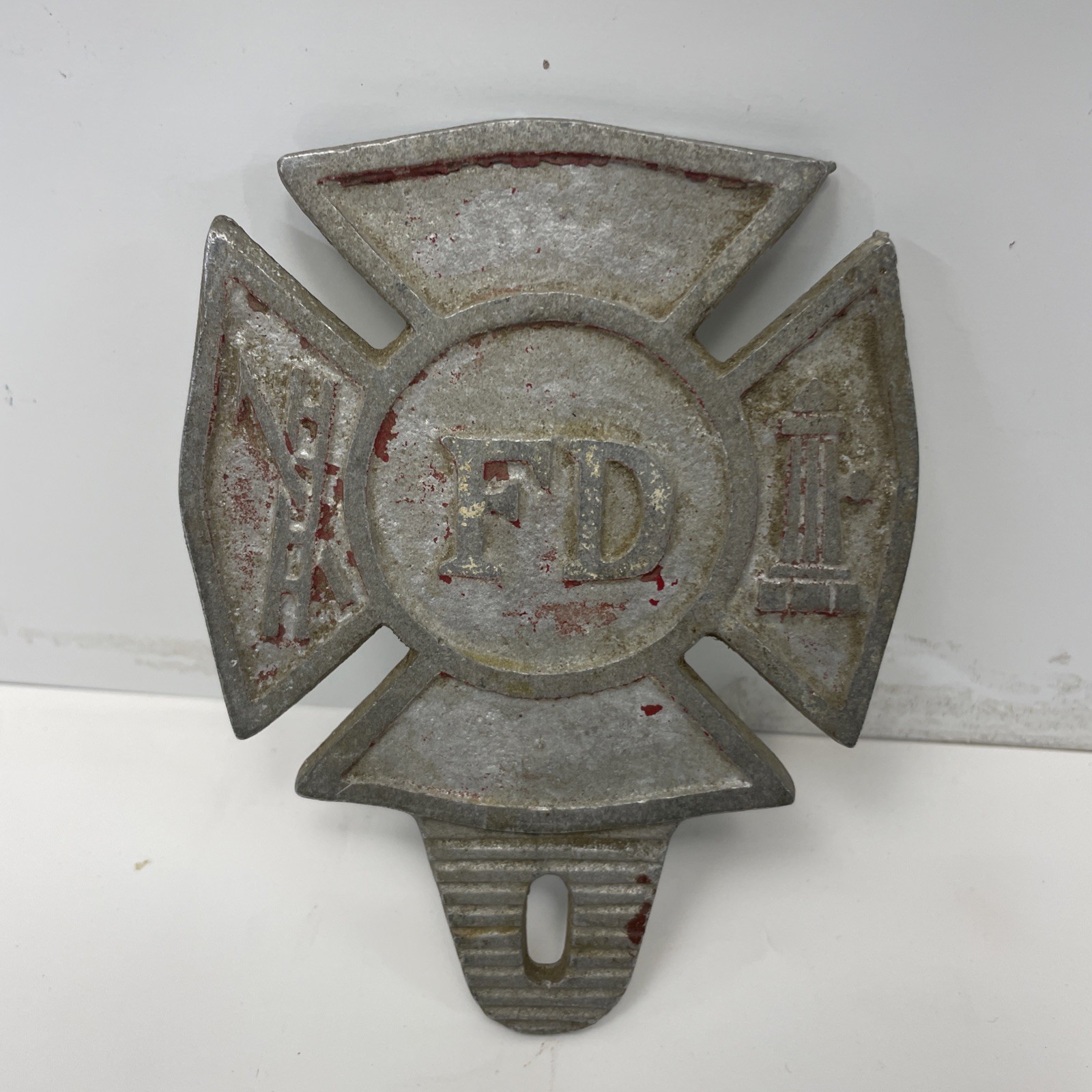 FIRE DEPT. License Plate TOPPER PLAQUE 3 1/2\ FIRE DEPT. License Plate TOPPER PLAQUE 3 1/2\