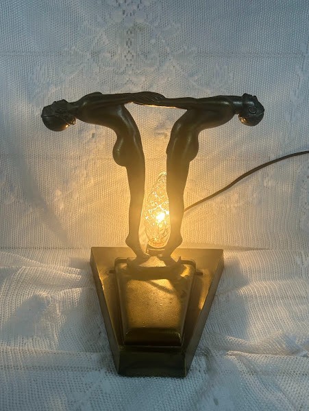 VINTAGE LOEVSKY & LOEVSKY LAMP MODEL 9914 (MISSING GLASS) MANUFACTURED 1920S VINTAGE LOEVSKY & LOEVSKY LAMP MODEL 9914 (MISSING GLASS) MANUFACTURED 1920S