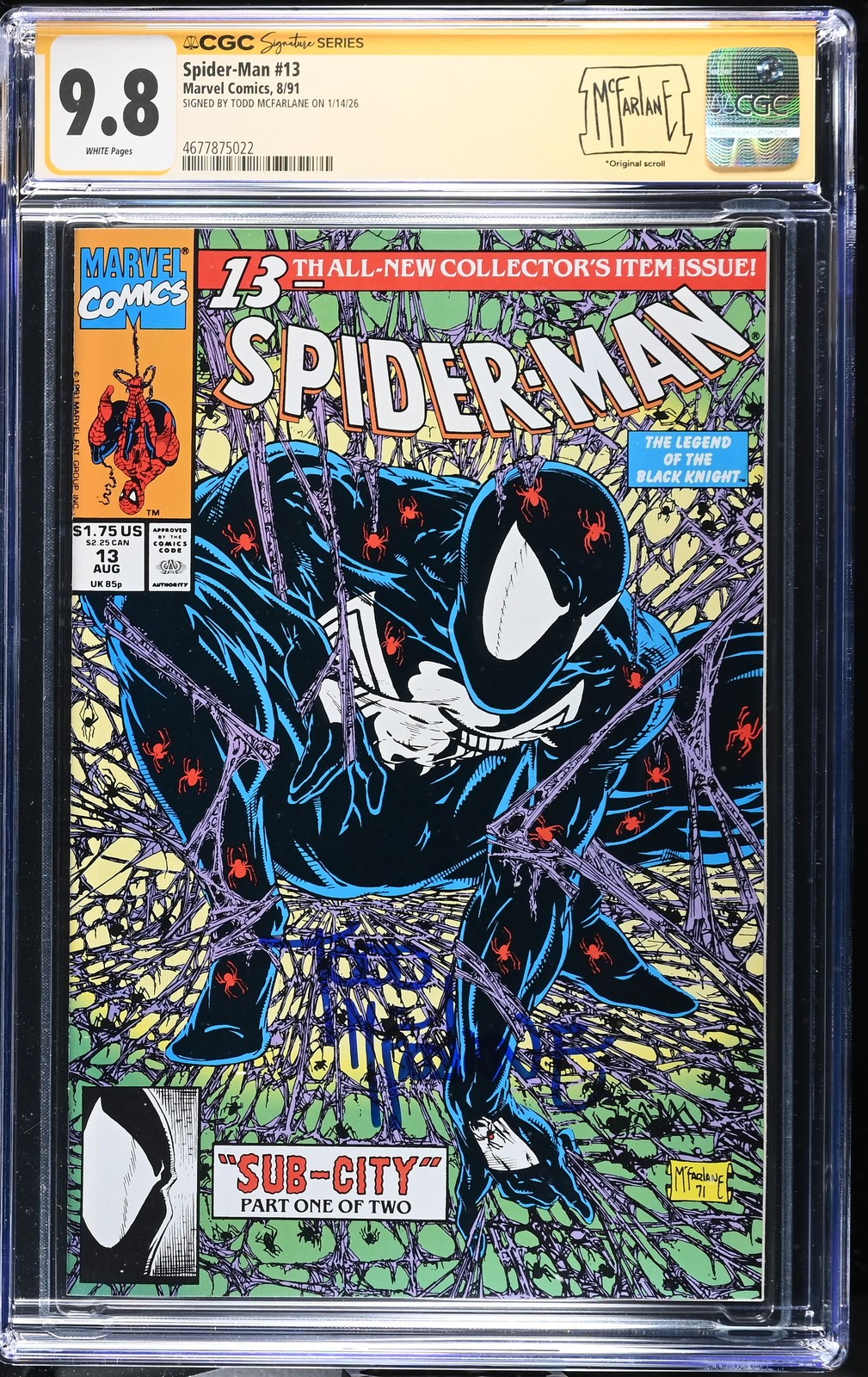 Spider-Man #13 - 1991 - CGC 9.8 SS - SIGNED BY TODD MCFARLANE Spider-Man #13 - 1991 - CGC 9.8 SS - SIGNED BY TODD MCFARLANE