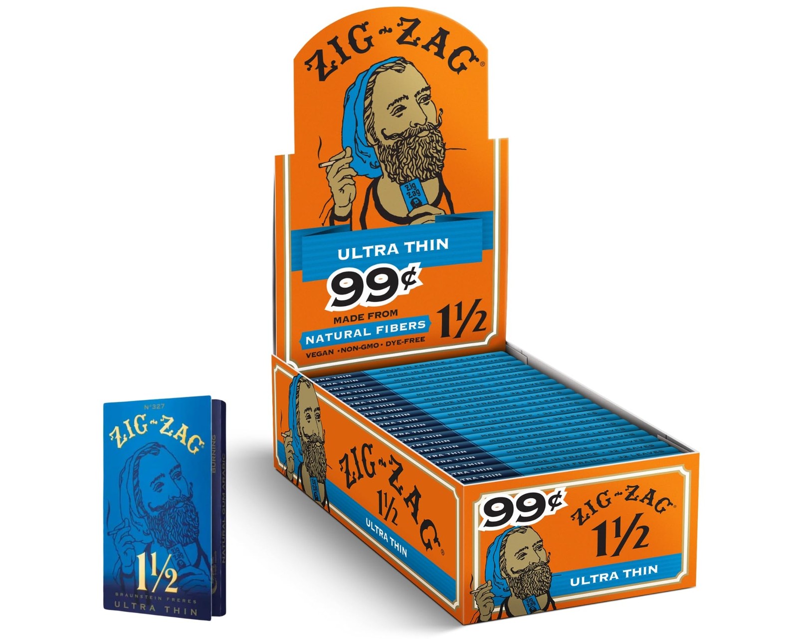 ZIG-ZAG Rolling Papers Ultra Thin Blue 1 1/2 Size (24-Pack) Pre-Priced $0.99 ZIG-ZAG Rolling Papers Ultra Thin Blue 1 1/2 Size (24-Pack) Pre-Priced $0.99
