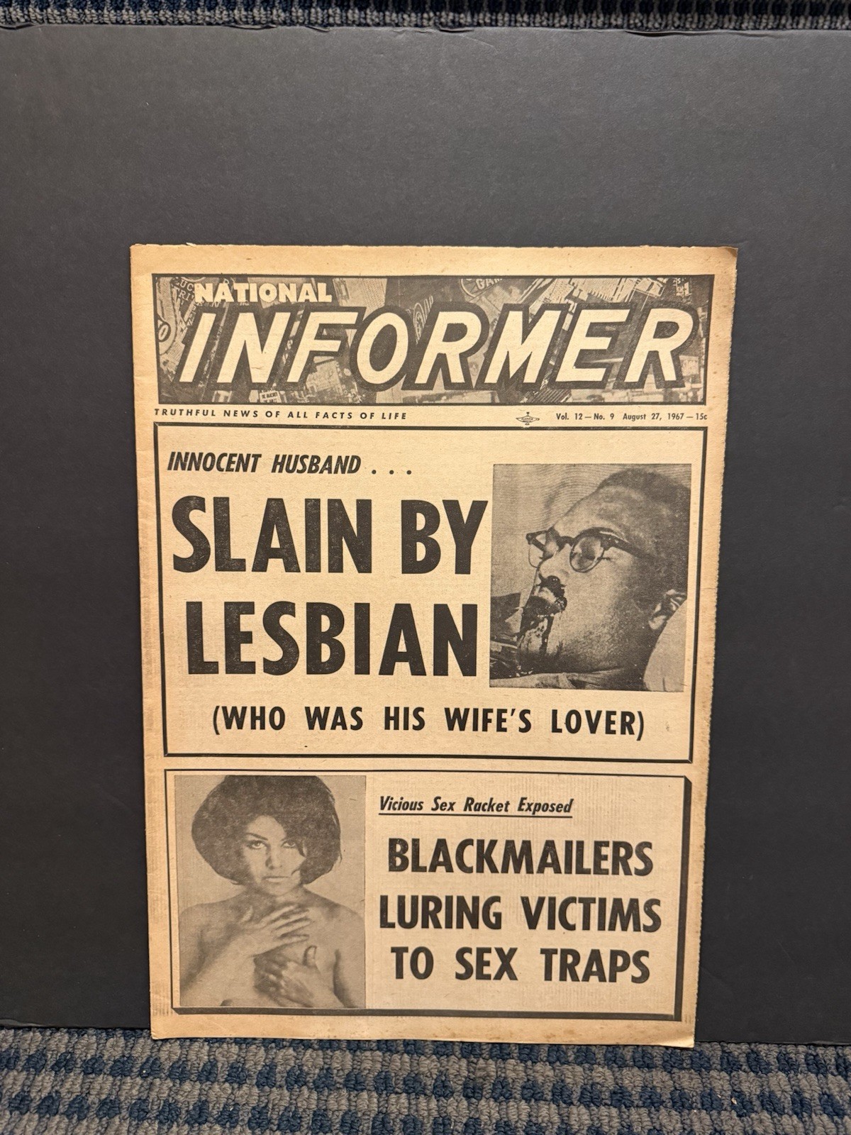 1967 August 27th National Informer Newspaper,  Slain By a Lesbian  (VRN10K)