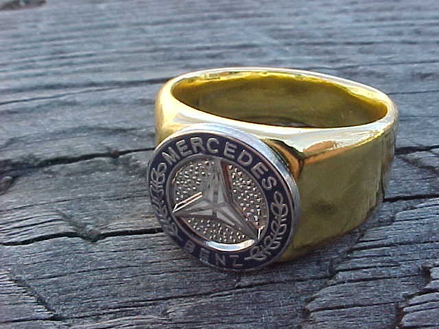 MERCEDES BENZ GOLD PLATED CHROME RING #13 NOS HI- QUALITY CLASS MERCEDES BENZ GOLD PLATED CHROME RING #13 NOS HI- QUALITY CLASS