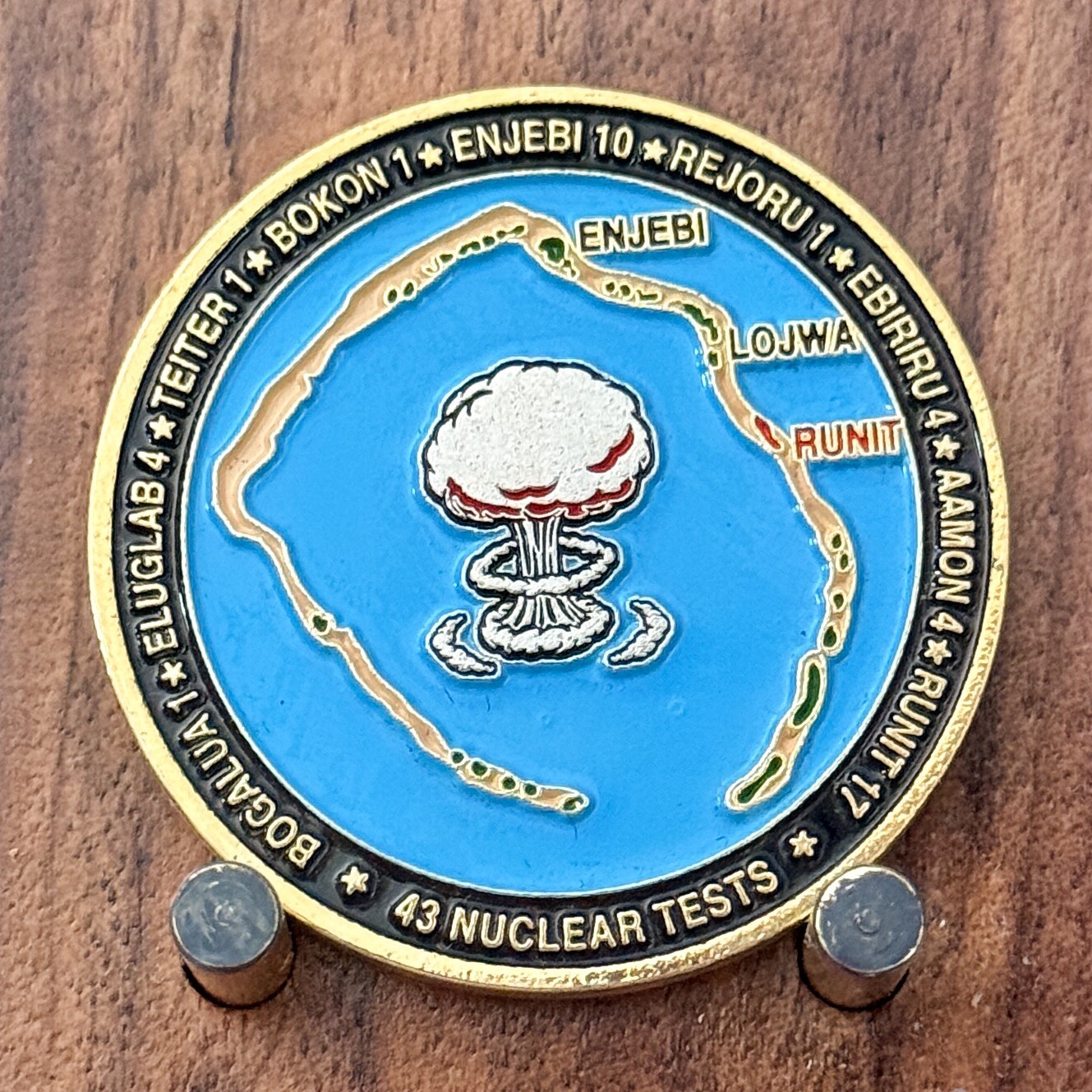 Enewetak Atoll Nuclear Test Marshall Islands Engineer Challenge Coin 1#40 Enewetak Atoll Nuclear Test Marshall Islands Engineer Challenge Coin 1#40