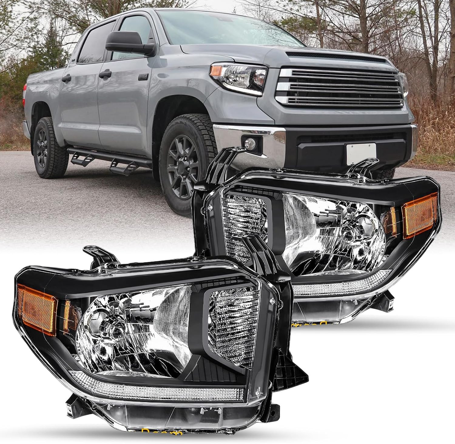 Halogen Headlight Assembly Replacement for 2014-2021 Toyota Tundra Halogen Headlight Assembly Replacement for 2014-2021 Toyota Tundra