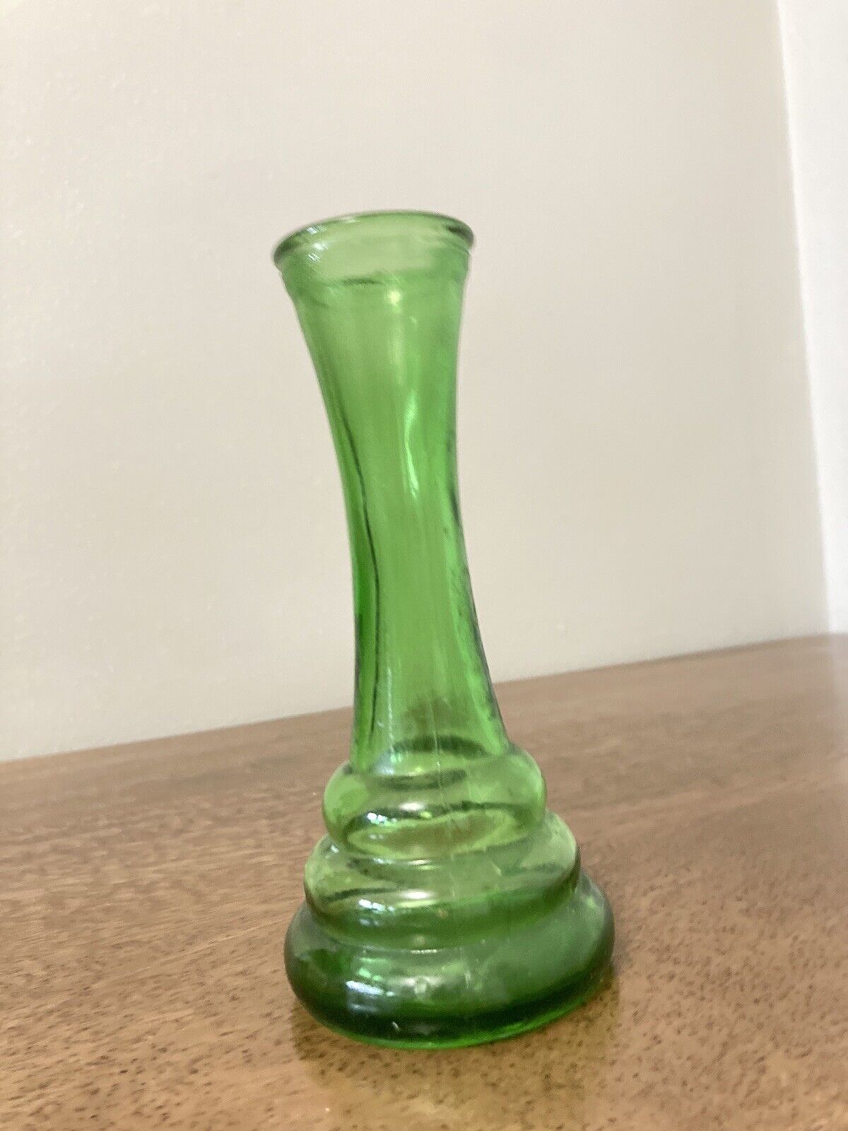 Green Bud Vase Small Glass