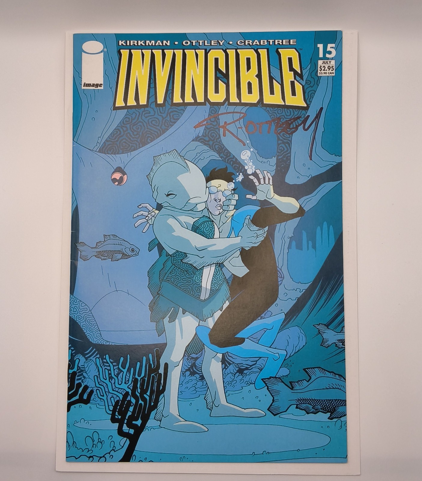 Invincible #15 (Image 2004) Walker Cover Signed Ottley w/COA