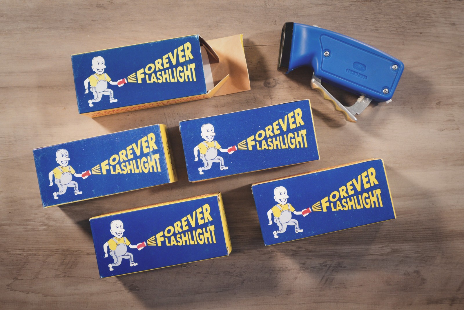 Vintage Dynamo Hand Crank Forever Flashlight, HTF Rare Blue, New in Box Vintage Dynamo Hand Crank Forever Flashlight, HTF Rare Blue, New in Box