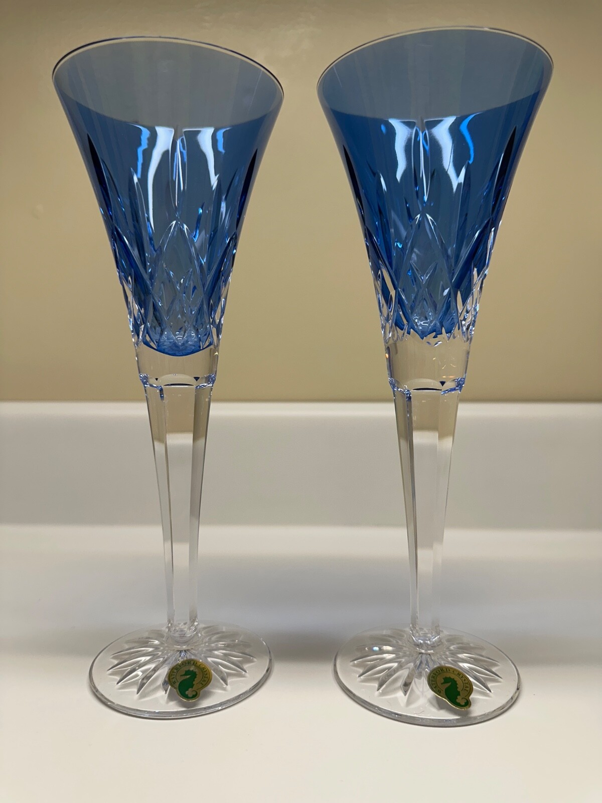 Waterford Crystal Lismore Blue Flute 9 1/4\