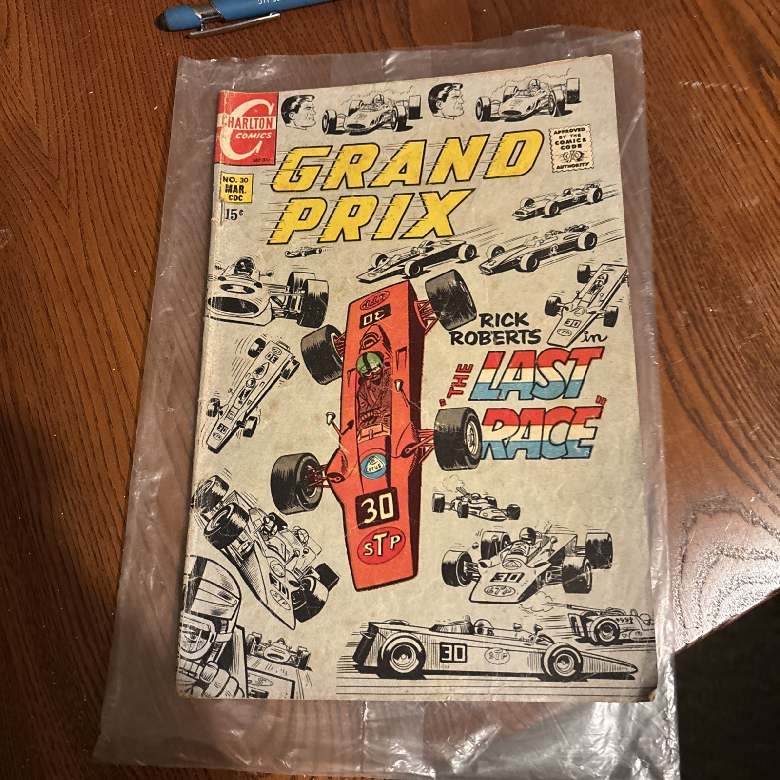 Charlton Comics Grand Prix Rick Roberts The Last Ride May 1970 #30 Charlton Comics Grand Prix Rick Roberts The Last Ride May 1970 #30