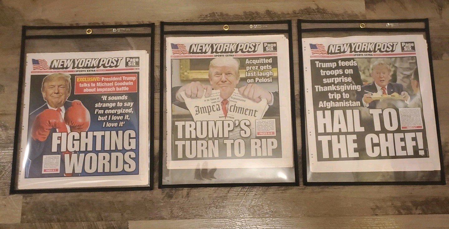 2019 Oct 3, Nov 29 TRUMP THANKSGIVING,, 2020 Feb 6, Three New York Post New 2019 Oct 3, Nov 29 TRUMP THANKSGIVING,, 2020 Feb 6, Three New York Post New