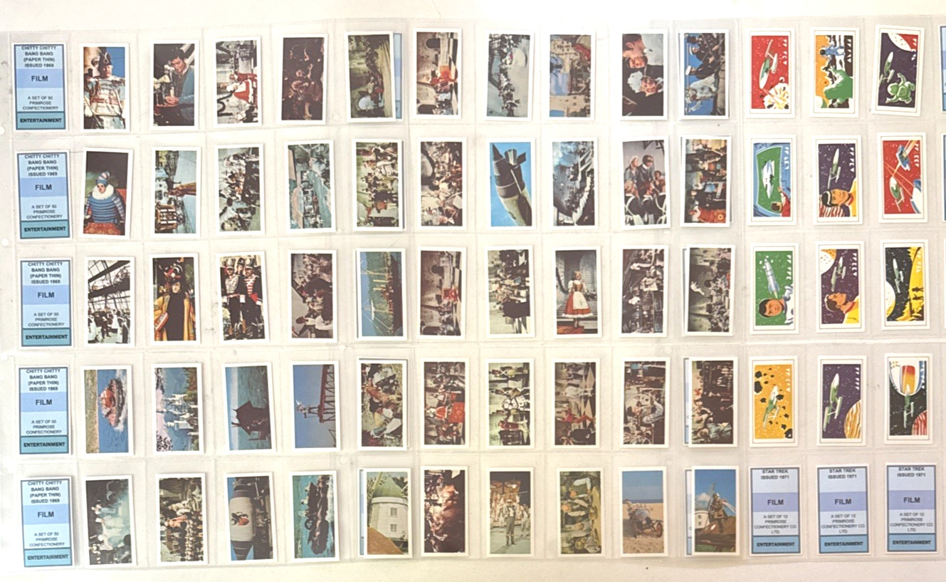 Primrose Sweet Cards -Chitty Chitty Bang Bang 1969 (Paper thin) & Star Trek 1971