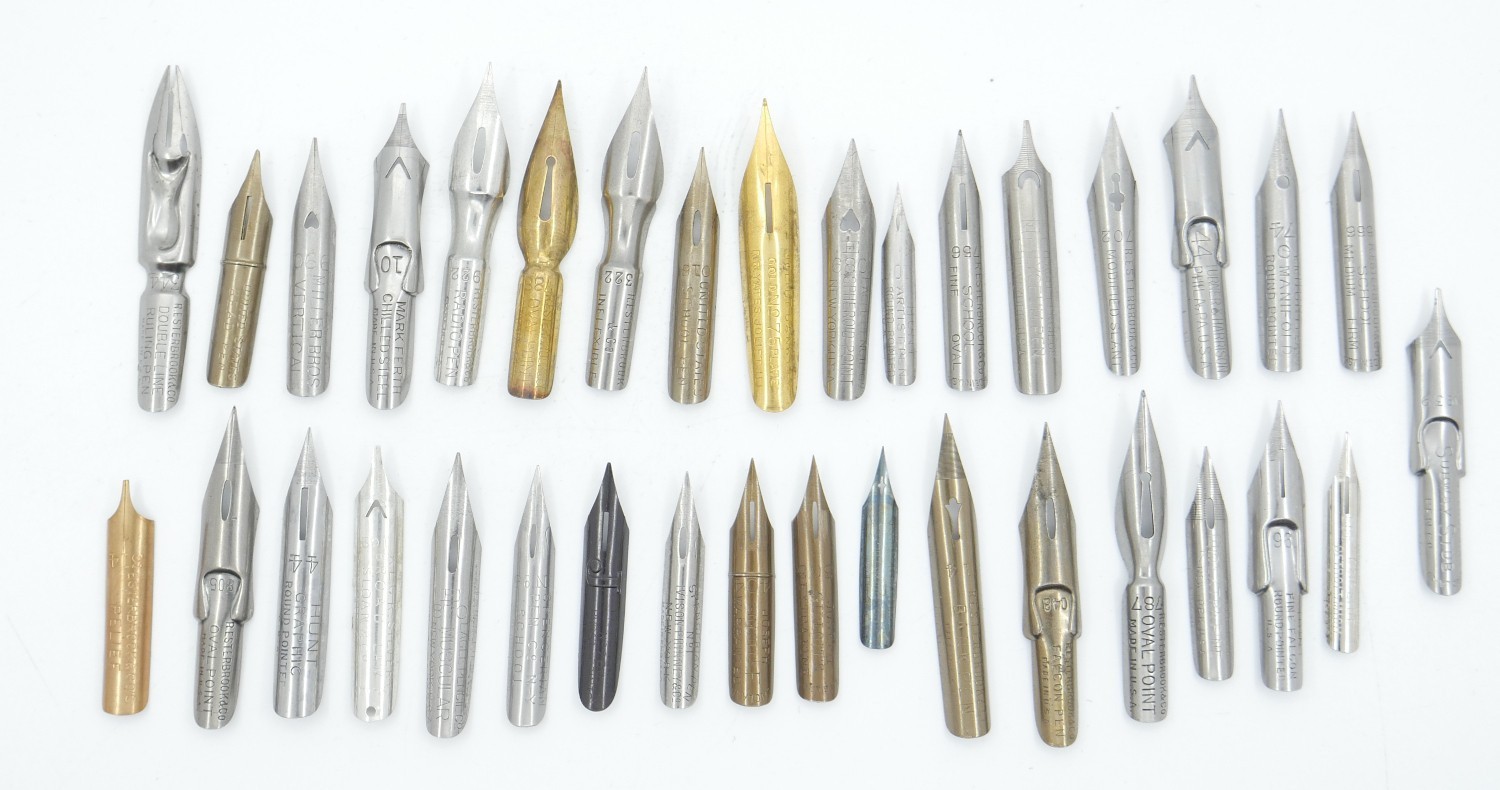 35 Different Vintage Dip Pen Nibs - All Unused, All Vintage Nibs - 35 Different 35 Different Vintage Dip Pen Nibs - All Unused, All Vintage Nibs - 35 Different
