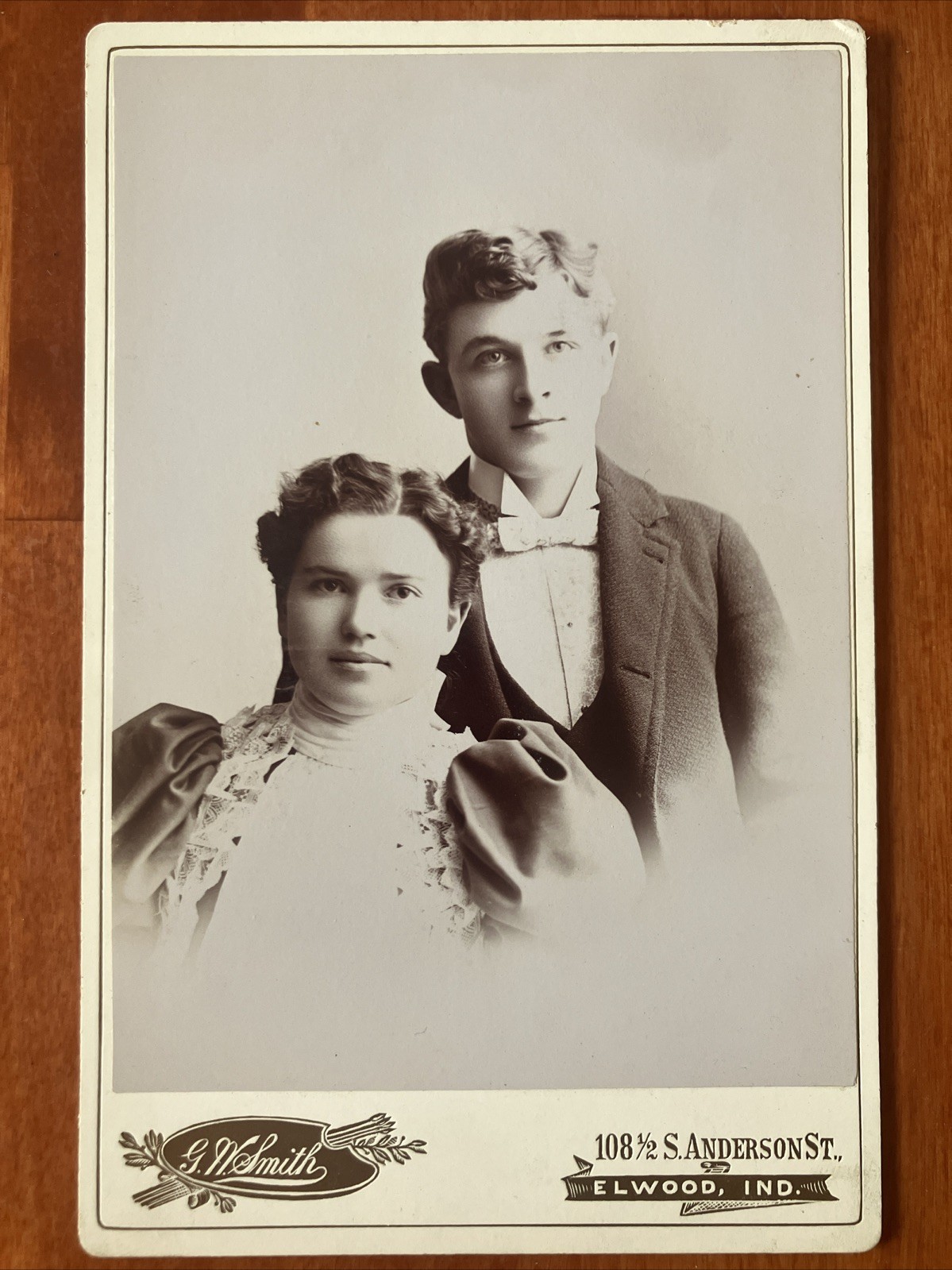 Young Couple Or Siblings Pretty Handsome Cabinet Card Antique Photo Elwood OH Z2