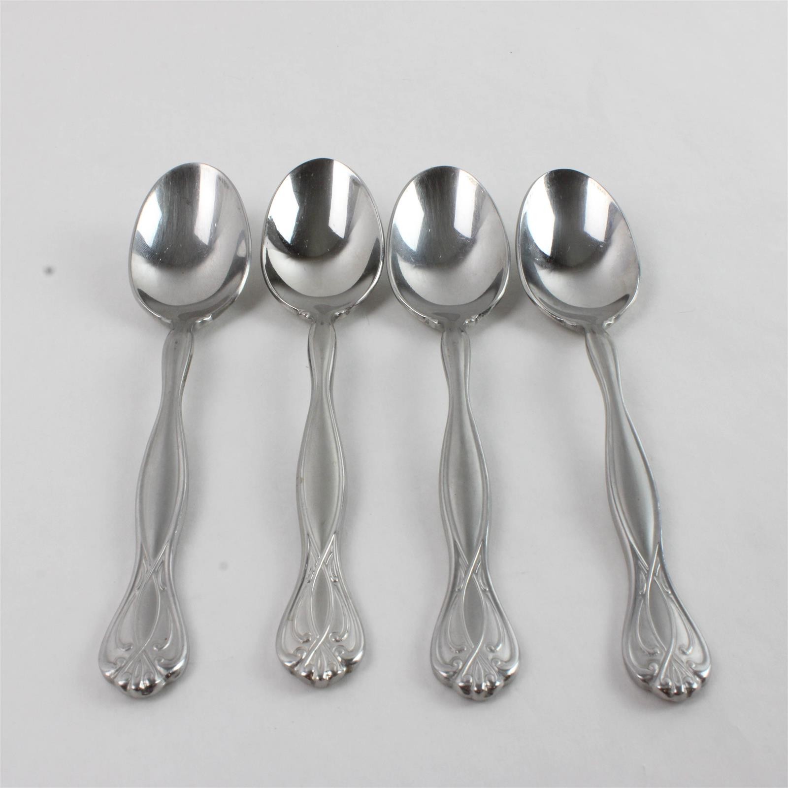 Set of 4 Oneida Majestic Teaspoons Stainless Flatware 6 Set of 4 Oneida Majestic Teaspoons Stainless Flatware 6