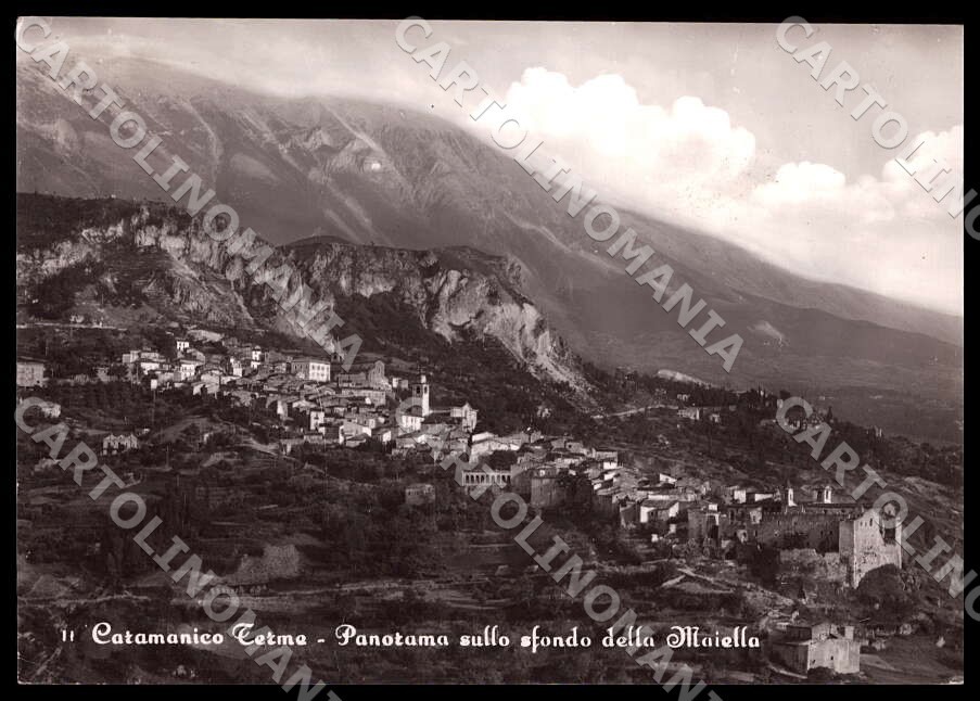 Pescara Caramanico Terme Panorama background Maiella FG photo postcard GM1436 Pescara Caramanico Terme Panorama background Maiella FG photo postcard GM1436