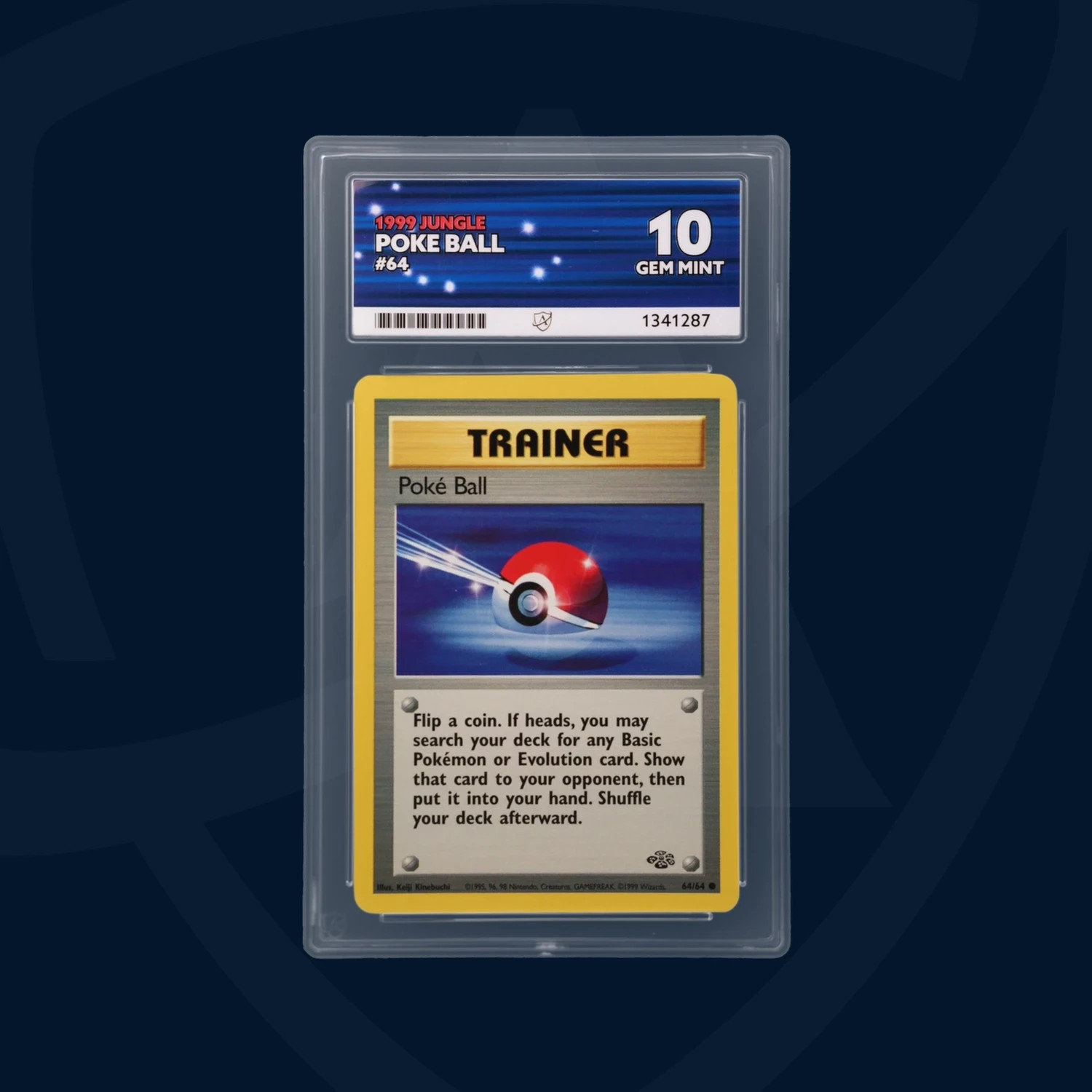 ACE 10 1999 Poke Ball Jungle 64/64 ACE 10 Pokemon WOTC ACE 10 1999 Poke Ball Jungle 64/64 ACE 10 Pokemon WOTC