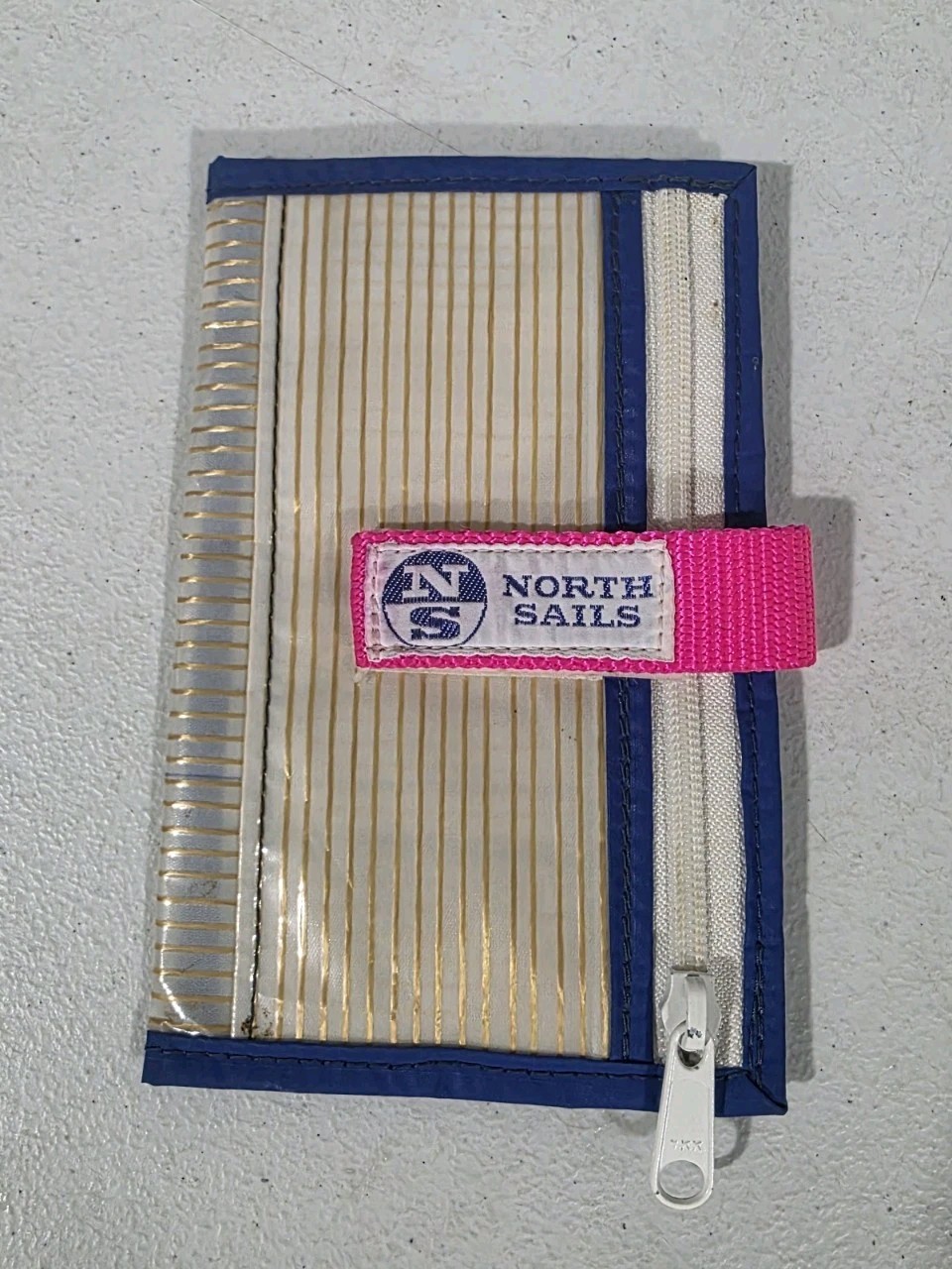 VTG North Sails Sailing Organizer Pouch Wallet Blue Pink Nautical