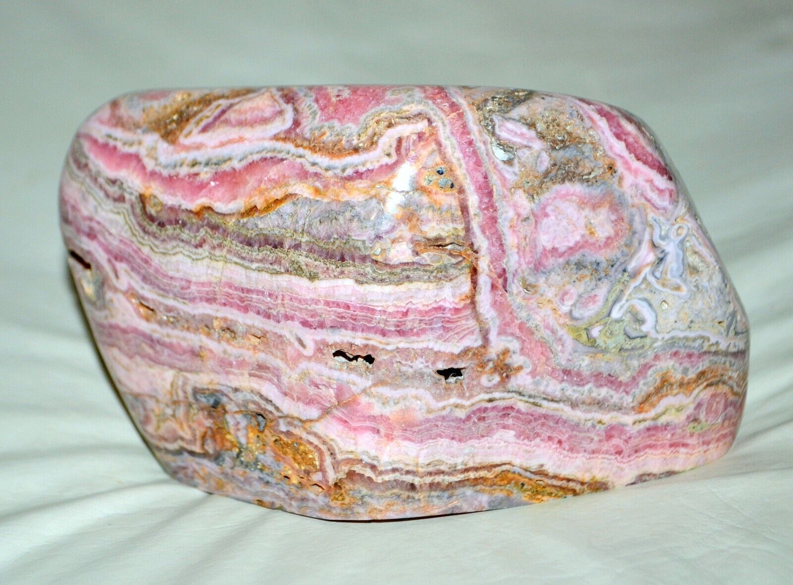 Big Banded Rhodochrosite slab chunk * from Argentina * 3.74 lbs