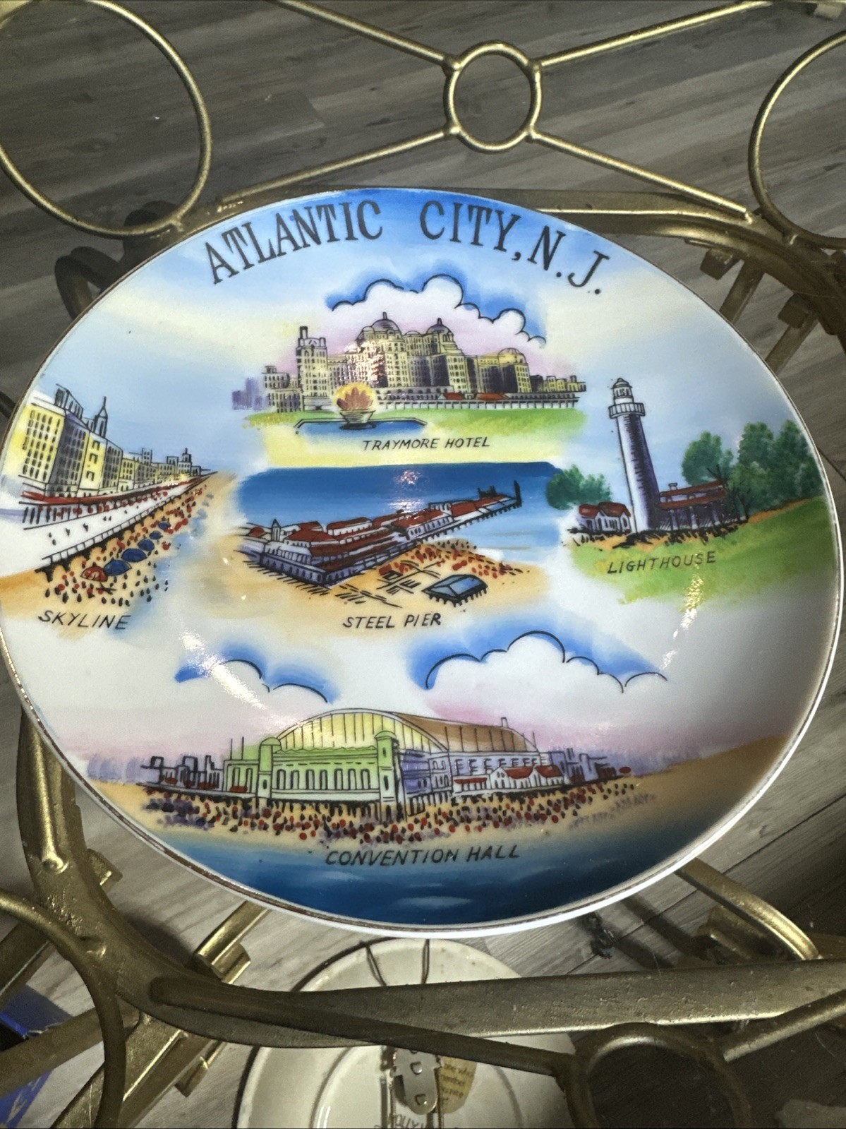 Vintage Atlantic City,N,souvenir Plate 8”