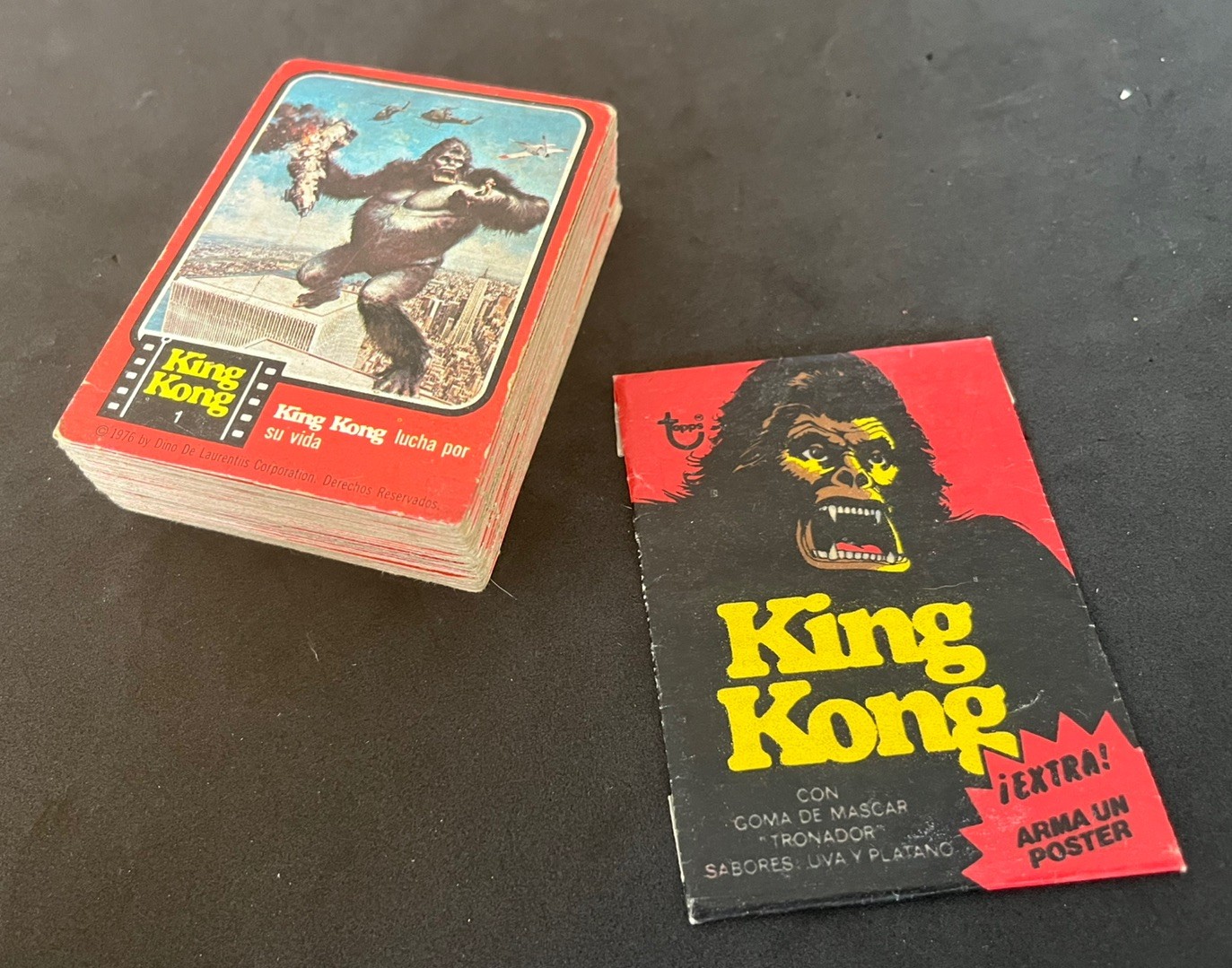 1976 topps king Kong Mexican full set 55 cards and wax pack 1976 topps king Kong Mexican full set 55 cards and wax pack