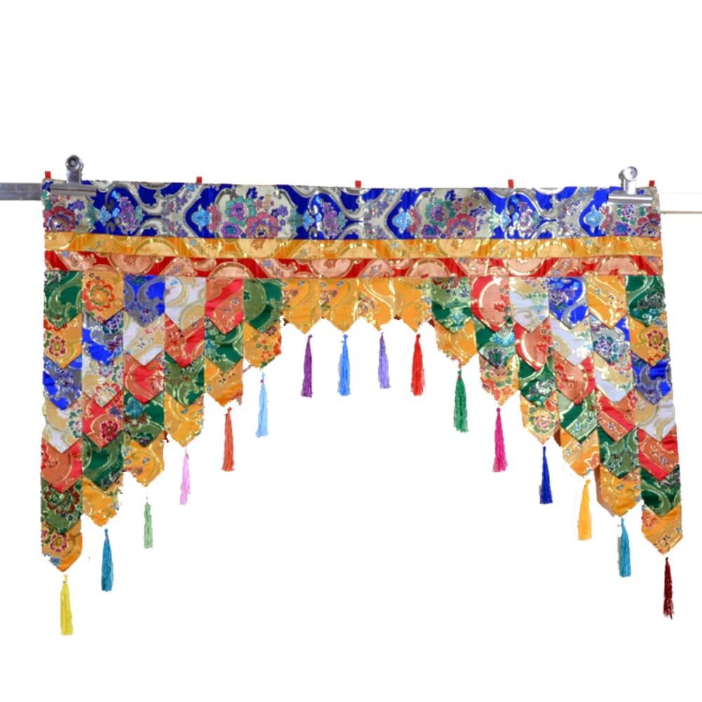 100cm Tibetan Style Buddhist Temple Enclosure Five Color Hanging Curtains
