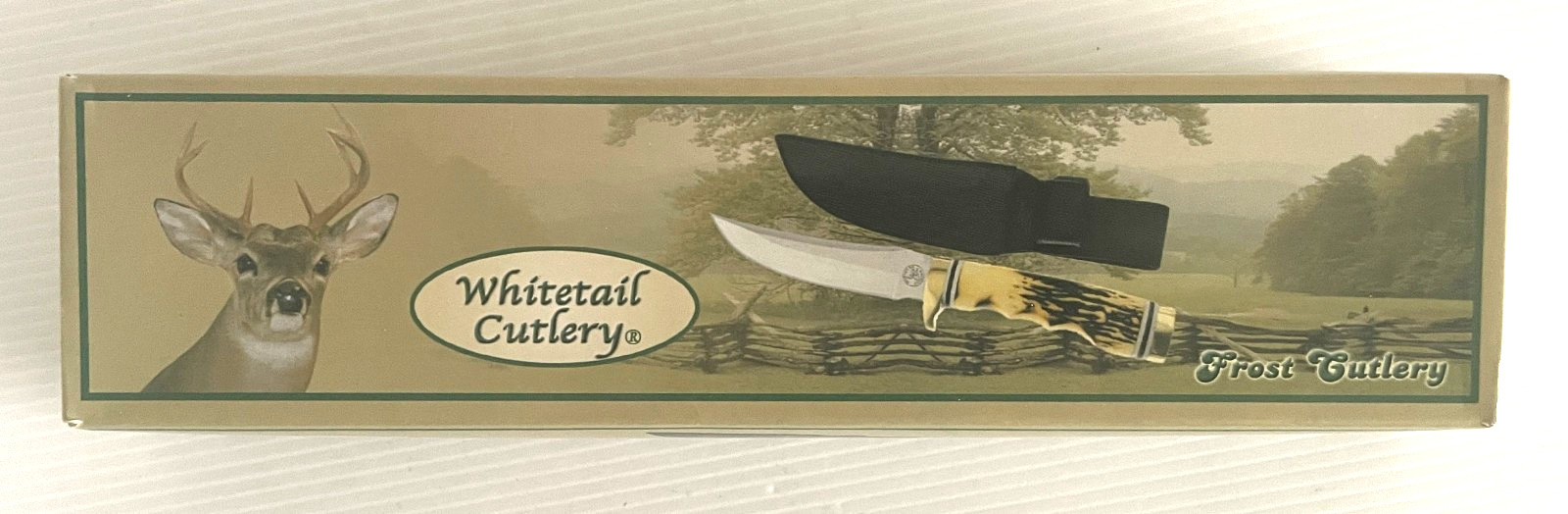 Whitetail Cutlery 9.25 Inch Fixed Blade Knife w/ Nylon Sheath WT-150 NIB