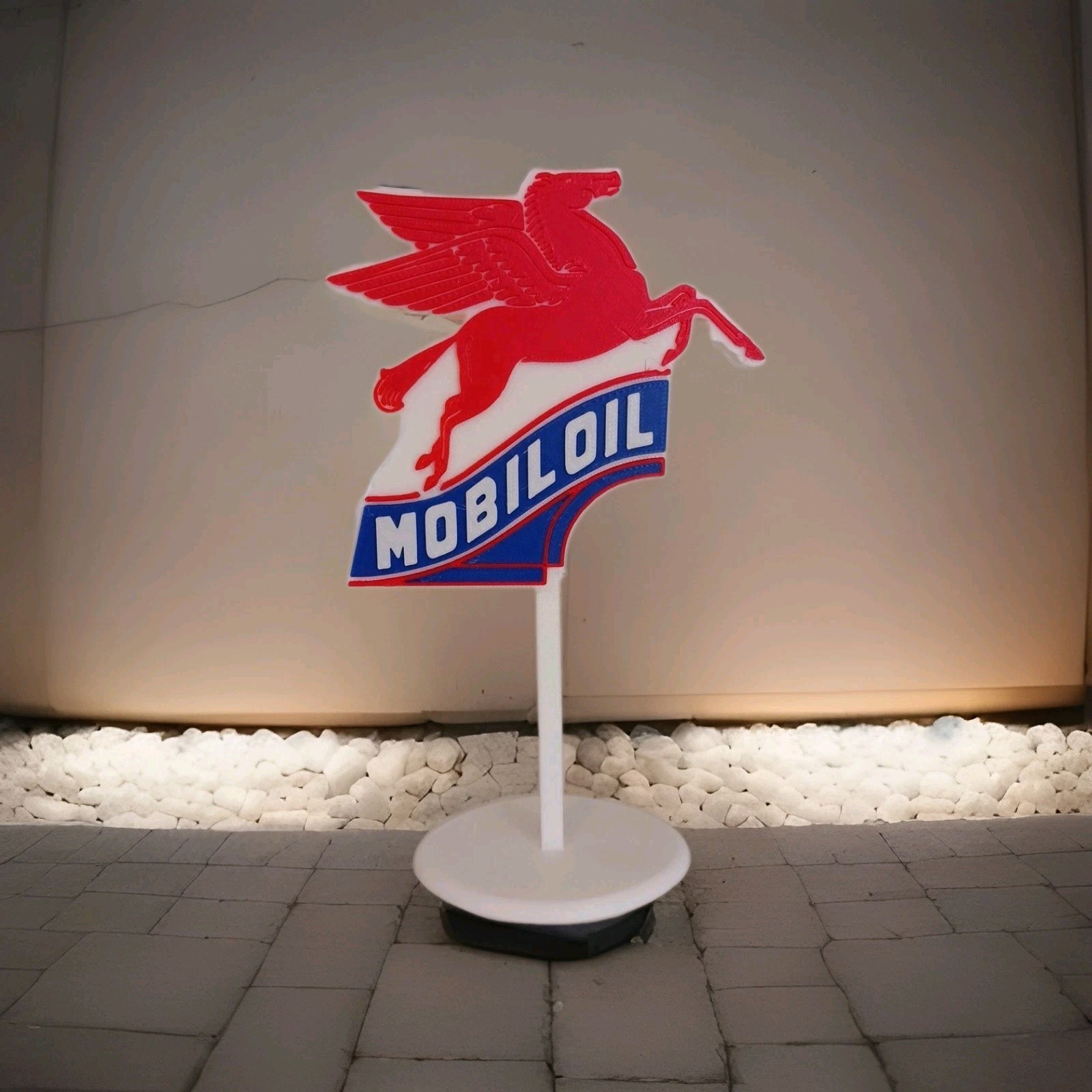 Mobil Oil/Gas Flying Red Horse Pegasus Miniature 3d Printed Replica Sign 7 Mobil Oil/Gas Flying Red Horse Pegasus Miniature 3d Printed Replica Sign 7