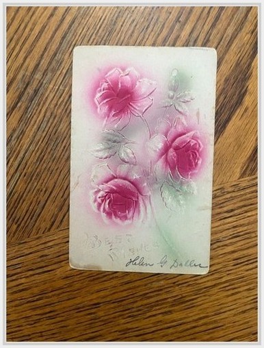 Roses Embossed Postcard Dearest Ruth Message Floral Art c1908 Edwardian Era Roses Embossed Postcard Dearest Ruth Message Floral Art c1908 Edwardian Era