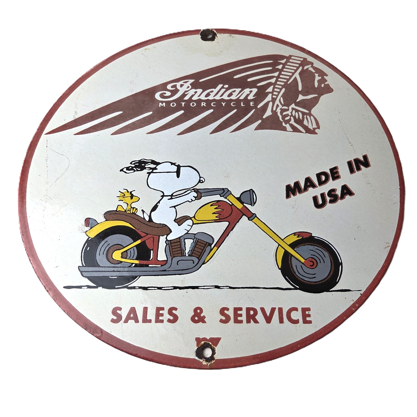 Vintage Indian Motorcycles Sign - Gas Pump Service Station Biker Porcelain Sign Vintage Indian Motorcycles Sign - Gas Pump Service Station Biker Porcelain Sign