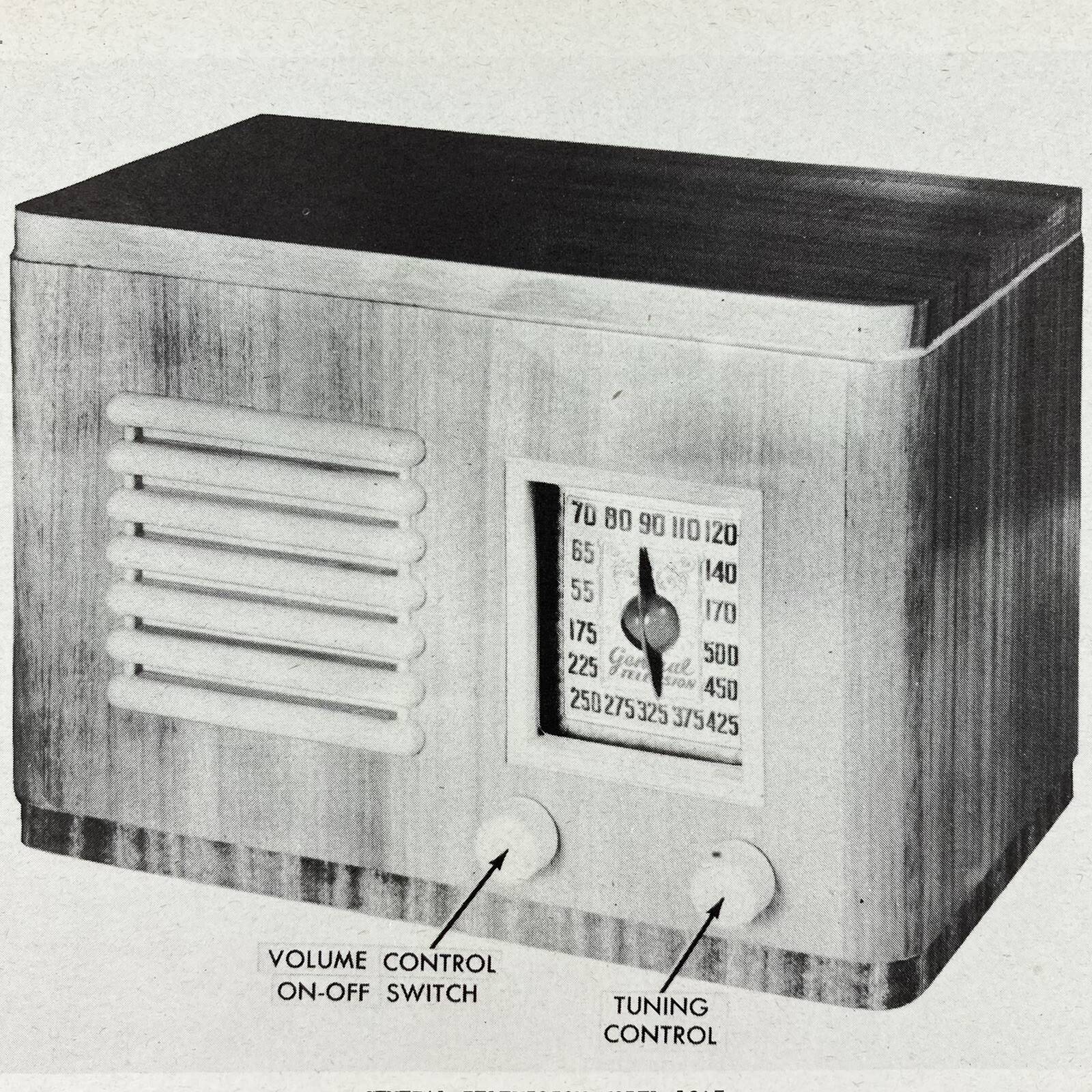 Original 1946 General Television Radio Model 1A5 Wire Schematic Repair Manual