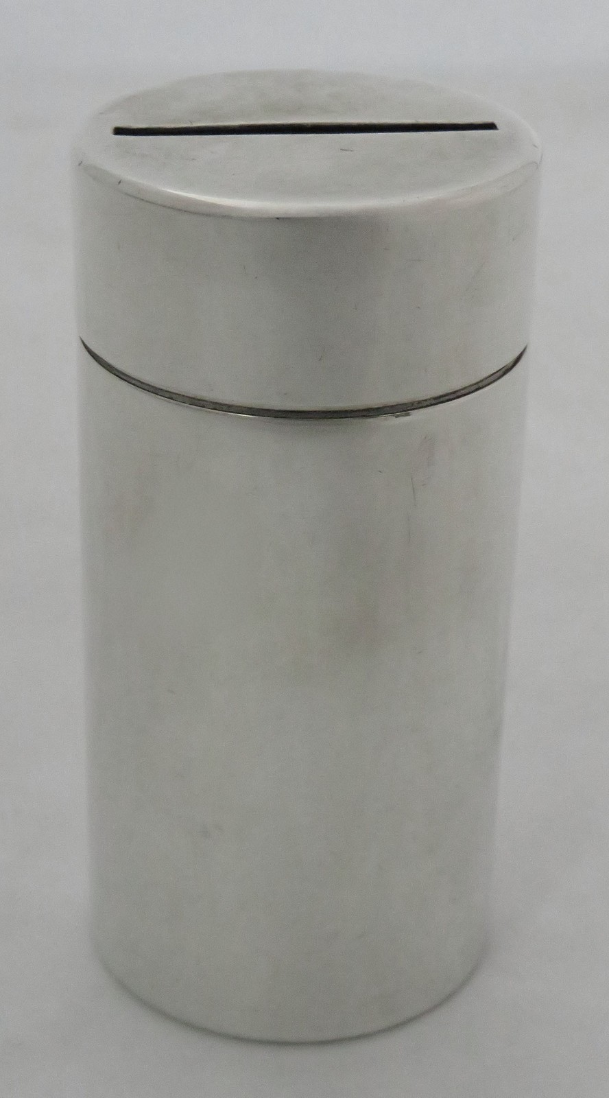 VINTAGE TIFFANY MAKERS NEW YORK STERLING SILVER COIN SAVERS HOLDER TUBE BANK