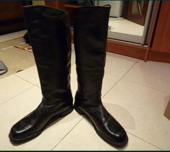 RARE NOS Vintage USSR Military Officer Chrome Leather Boots Sizes 39 40 41 42 43 RARE NOS Vintage USSR Military Officer Chrome Leather Boots Sizes 39 40 41 42 43
