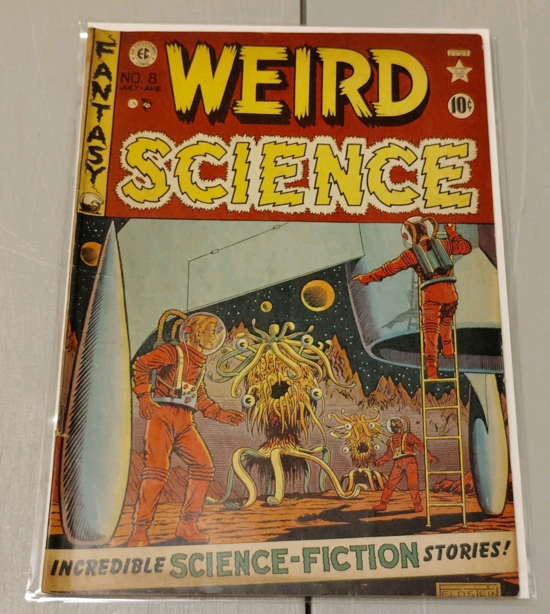 WEIRD SCIENCE #8 1951 EC Comics PRE-CODE Horror Classic Alien Cover PCH GD VG