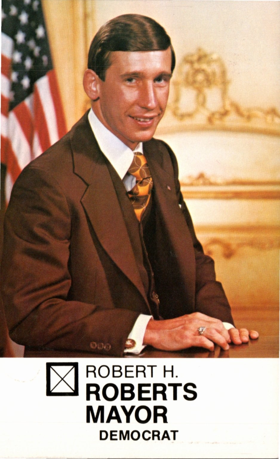 Robert H. Roberts Mayor Democrat Political Campaign Postcard Warren Ohio 1970s