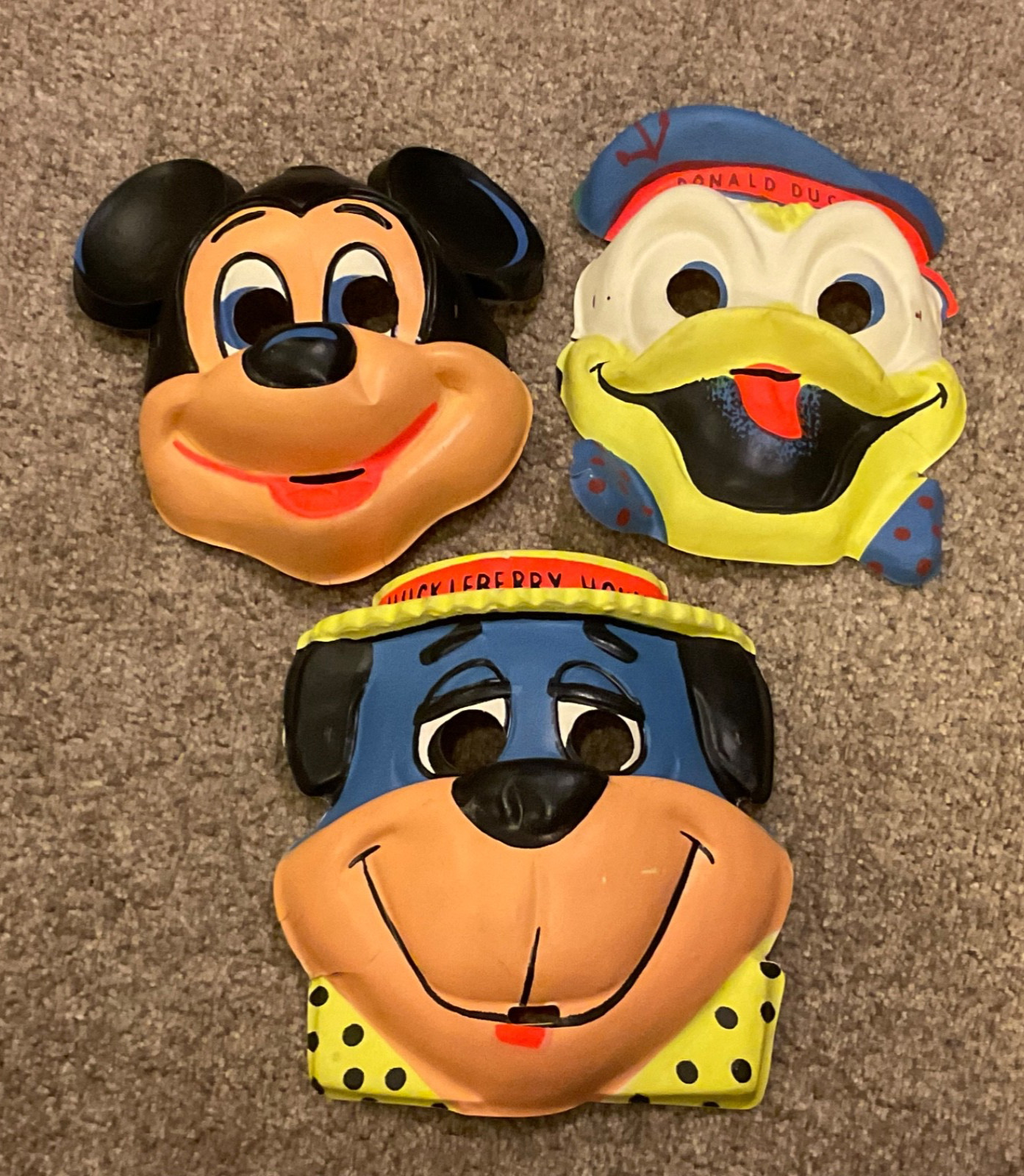 Halloween Lot of  3 Vintage Ben Cooper Masks. Rare. *READ