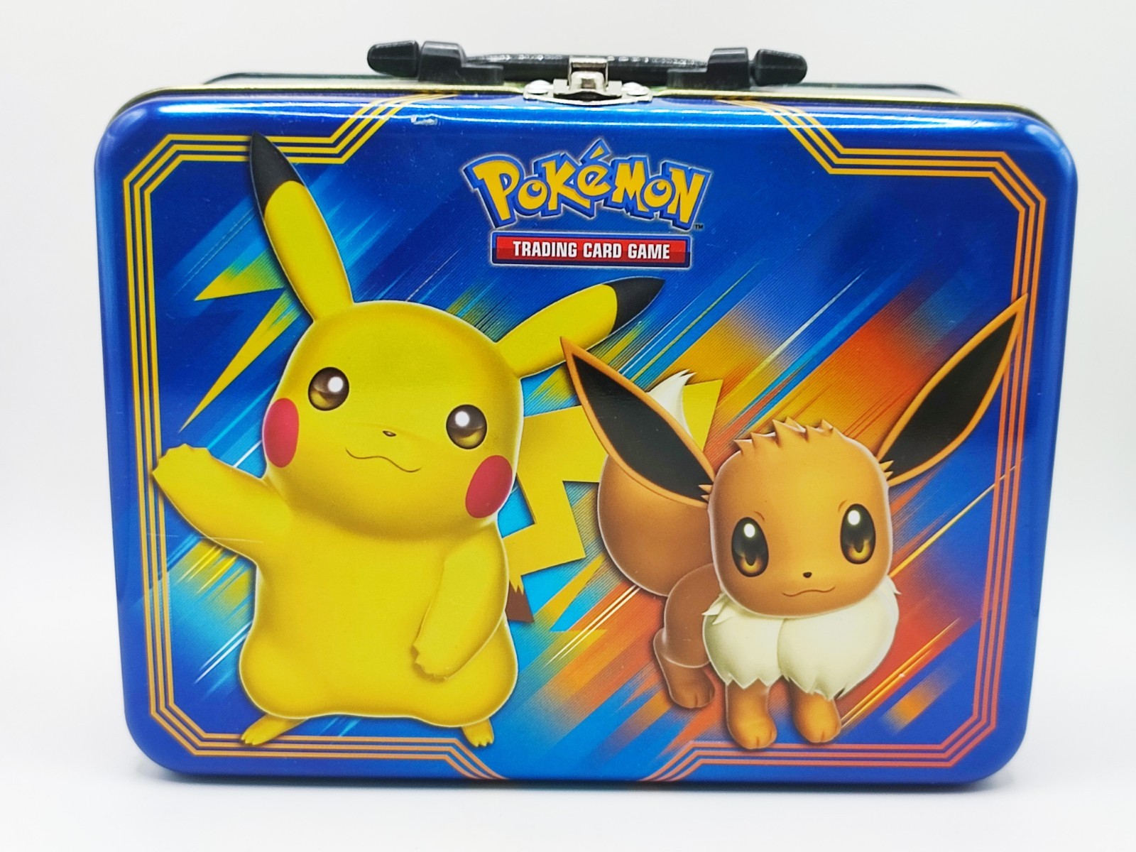 2018 POKEMON TCG WOC - FALL COLLECTORS CHEST TIN - PIKACHU & EEVEE - GREAT COND