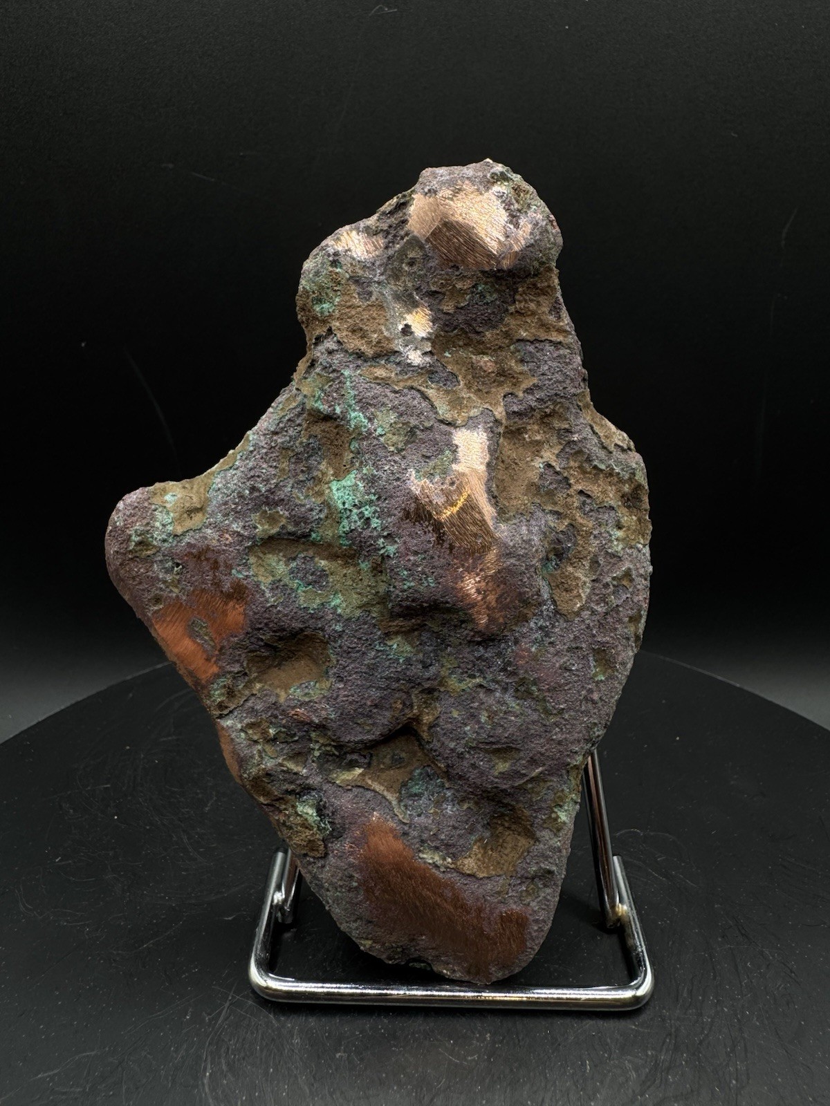 1.26 lb Michigan Float Copper Specimen with Exposed Copper Natural Patina