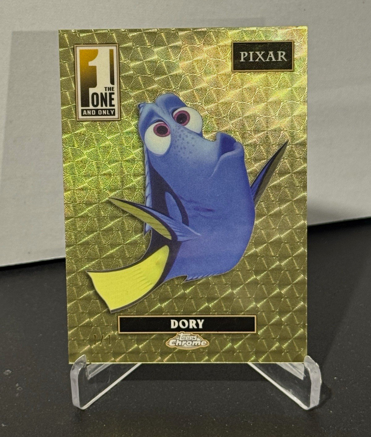 Dory Topps 2025 Disney Chrome The One and Only Dory Superfractor Pixar Nemo 1/1 Dory Topps 2025 Disney Chrome The One and Only Dory Superfractor Pixar Nemo 1/1