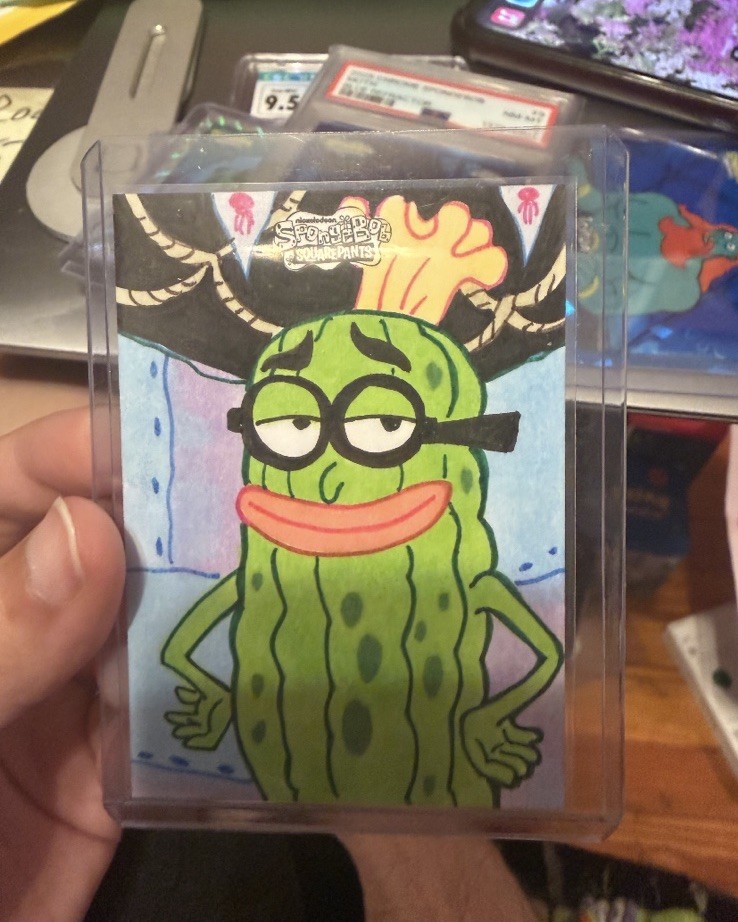 2025 Topps Chrome Spongebob Sketch (Kevin the Cucumber) 2025 Topps Chrome Spongebob Sketch (Kevin the Cucumber)