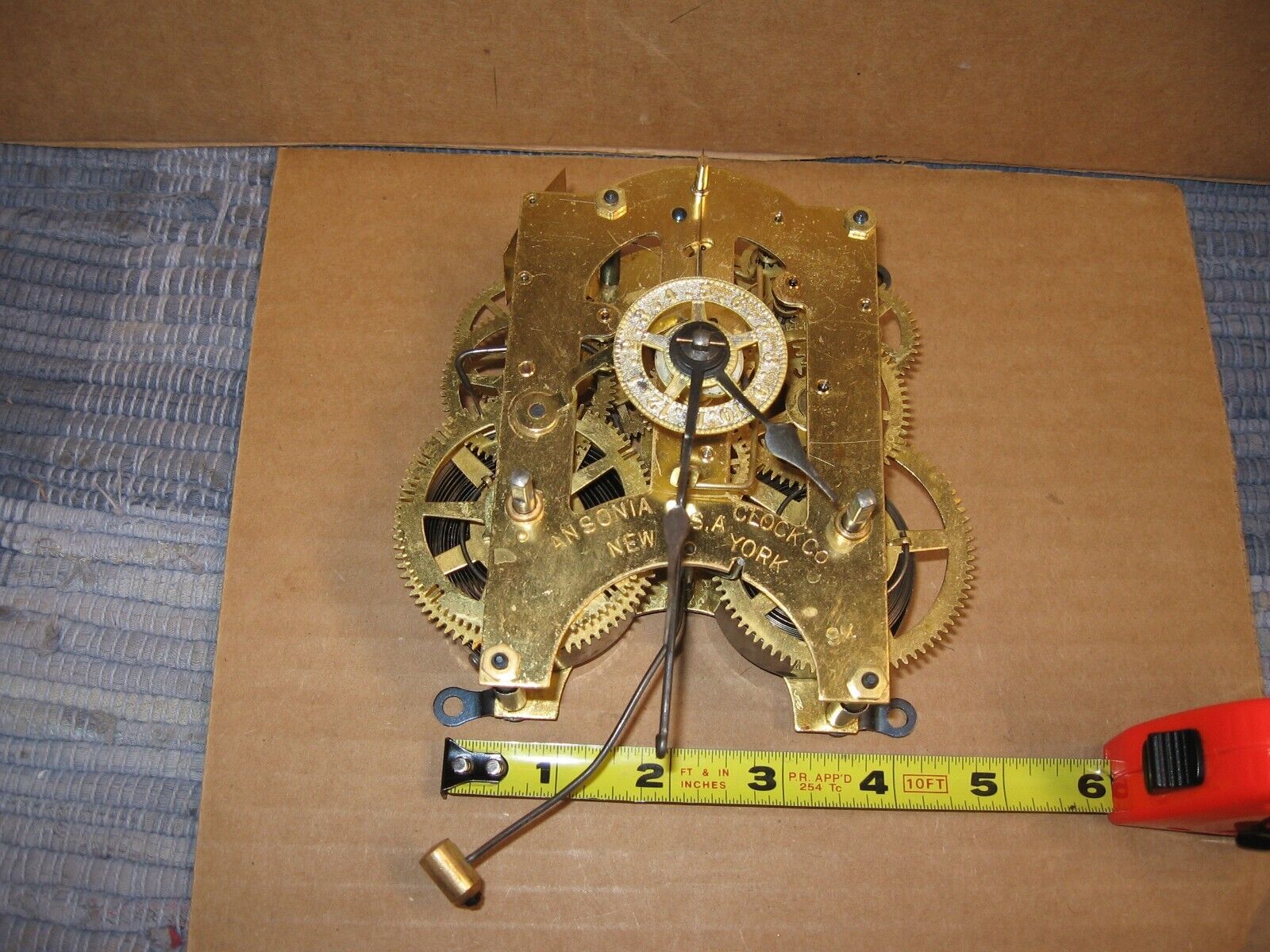 Ansonia Kitchen Parlor Clock Movement Cleaned Oiled & Tested