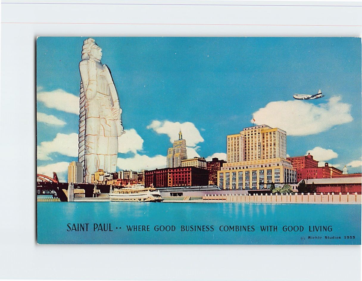 Postcard Where Good Business Combines With Good Living St. Paul Minnesota USA