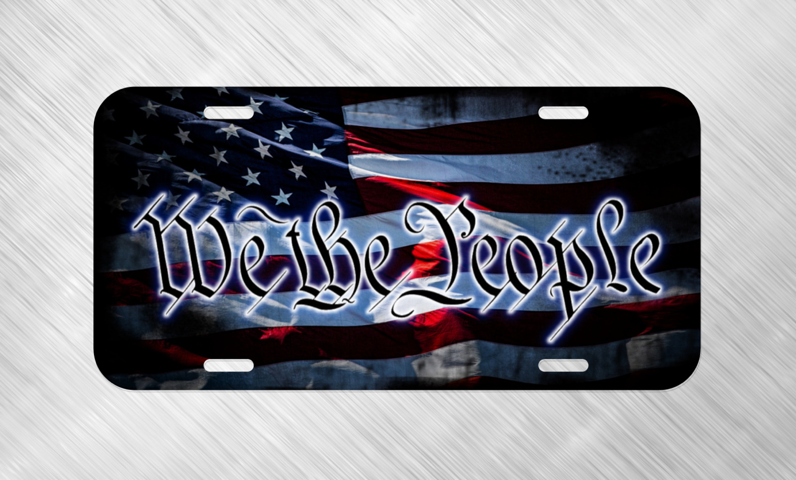 We The People Patriotic USA NRA Freedom License Plate Auto Car Tag 