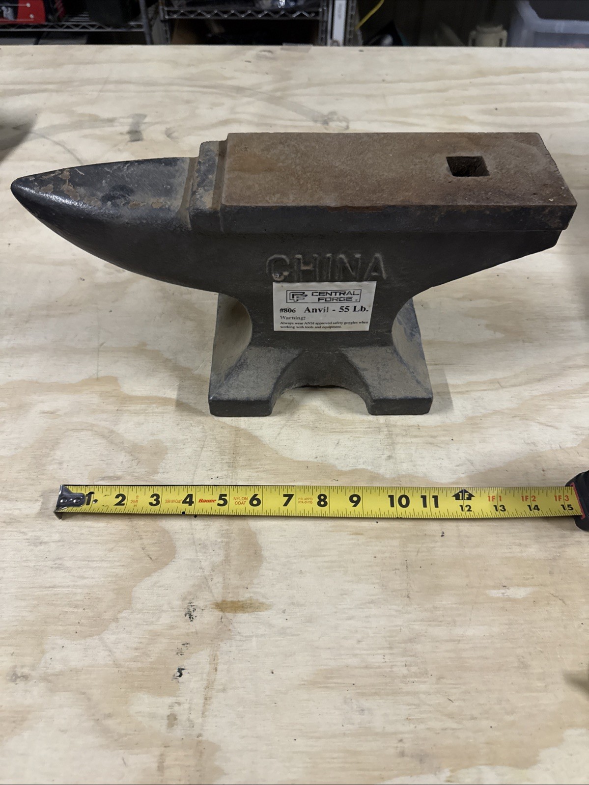 Vintage Central Forge 55lb Anvil #806 