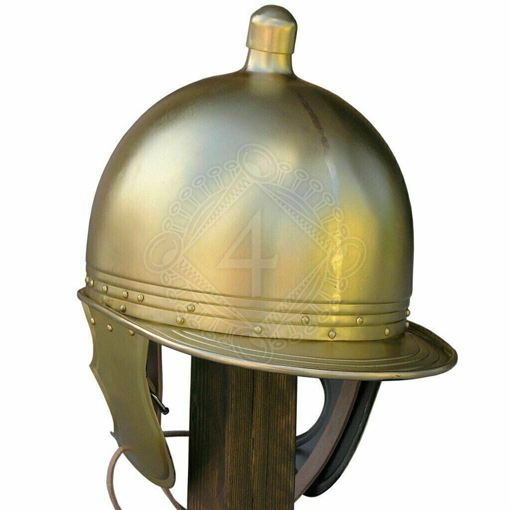 Medieval knight 18 gauge Steel Roman Montefortino Helmet Halloween LARP SCA Larp Medieval knight 18 gauge Steel Roman Montefortino Helmet Halloween LARP SCA Larp