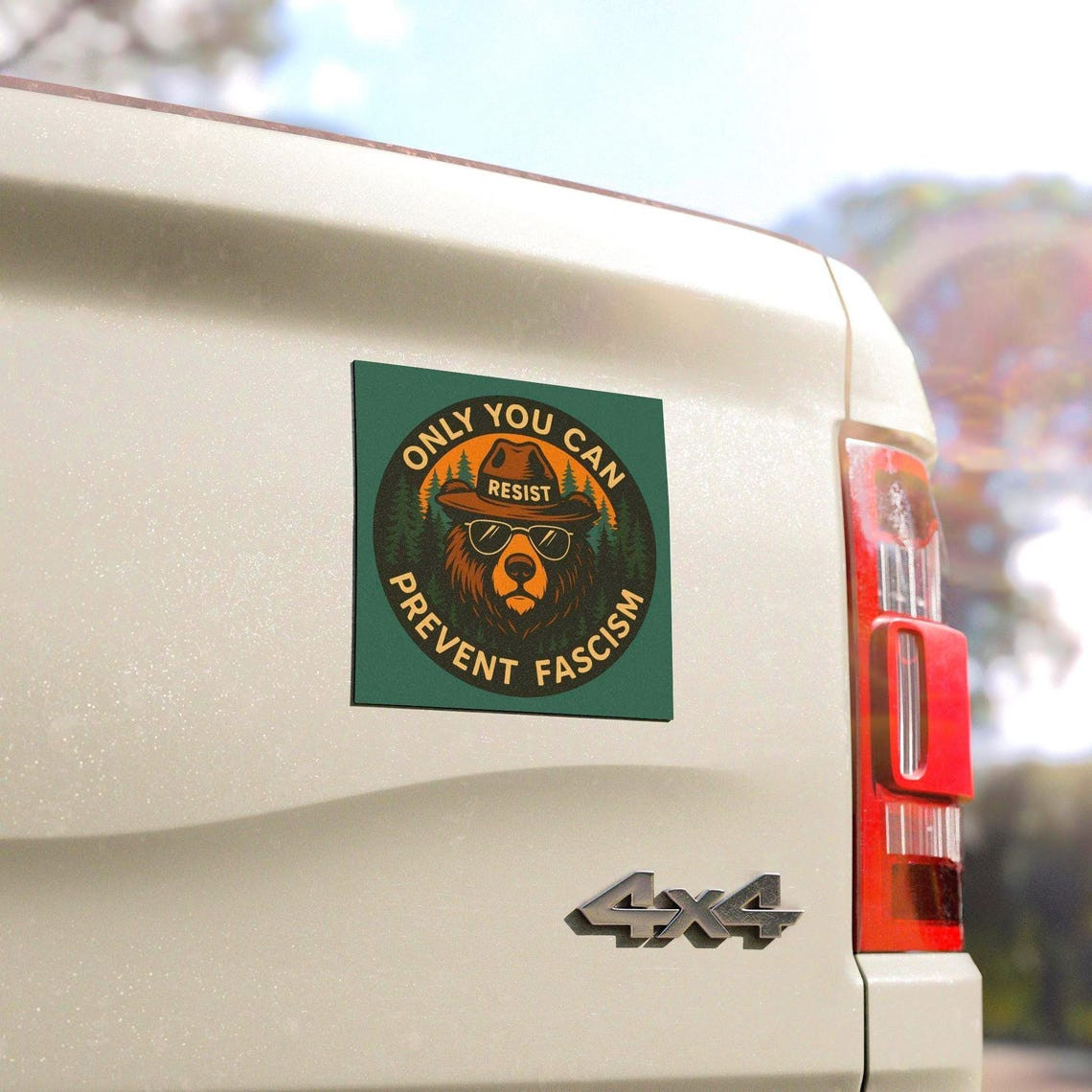 Only You Can Prevent Fascism Resist Bear Car Magnet | Bumper Sticker