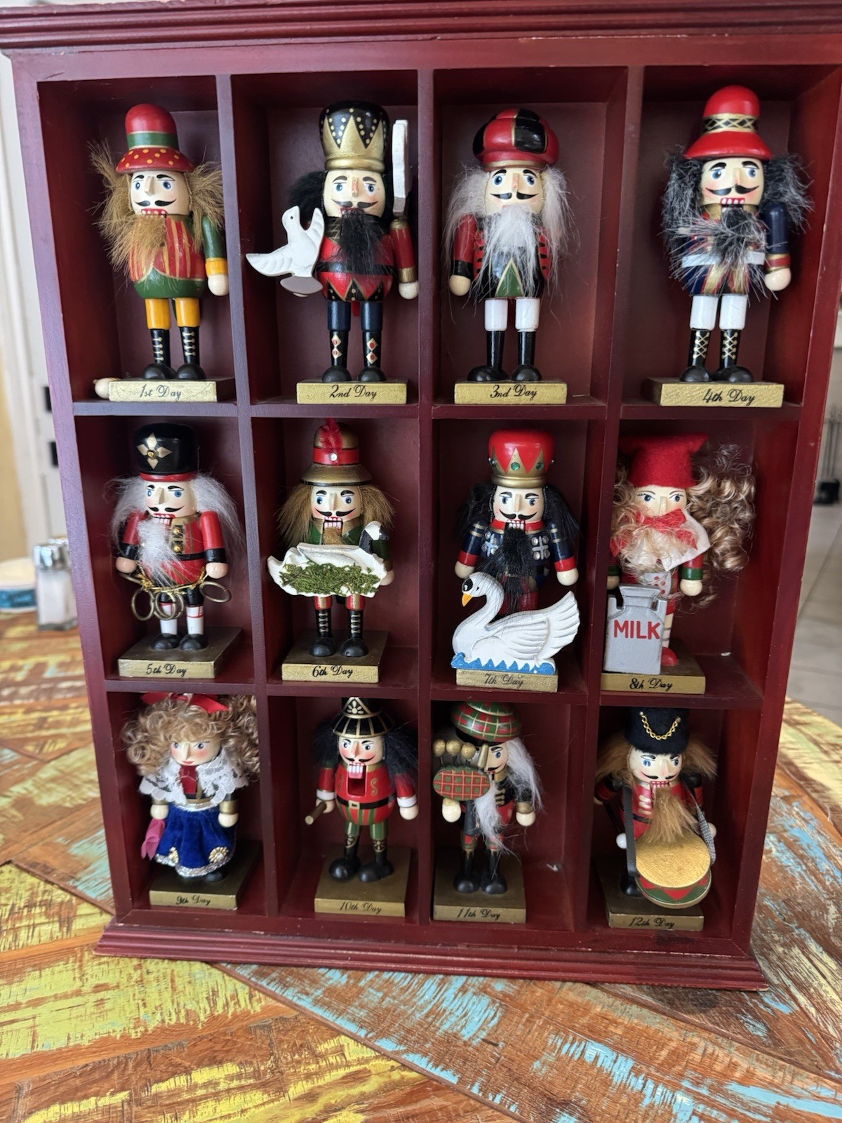 Vintage 1990s Sam's Club Nutcracker Set 12 Days of Christmas shadowbox display Vintage 1990s Sam's Club Nutcracker Set 12 Days of Christmas shadowbox display