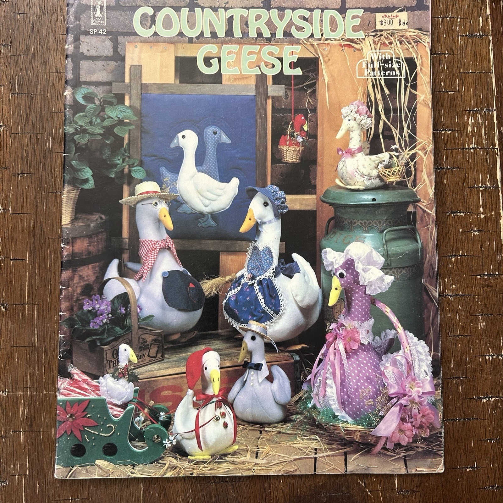 Vintage Countryside Geese Sewing Pattern Book Country Craft Decor 90s
