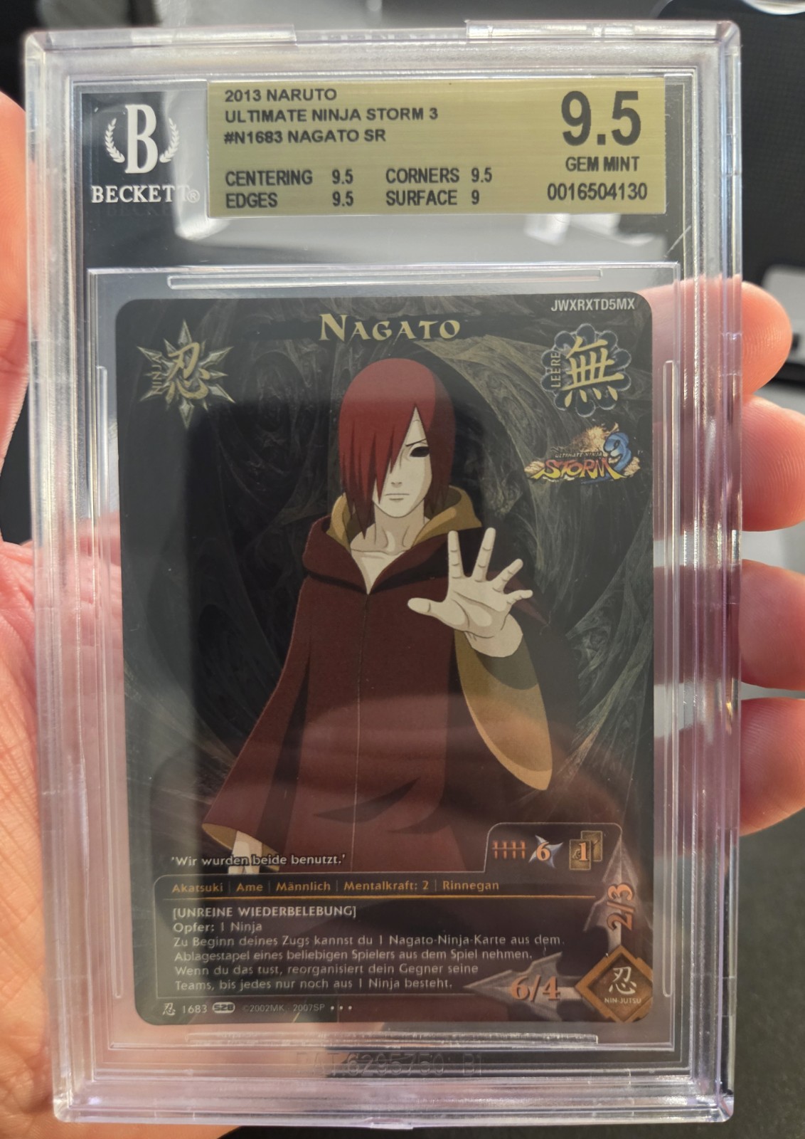 2013 Nagato N-1683 BGS 9.5 Gem Mint Naruto CCG Ultimate Ninja Storm 3 German 2013 Nagato N-1683 BGS 9.5 Gem Mint Naruto CCG Ultimate Ninja Storm 3 German